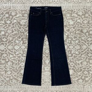 LOFT Dark Flare Leg Jeans 2 NWOT